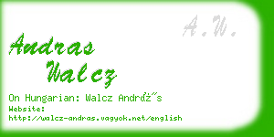 andras walcz business card